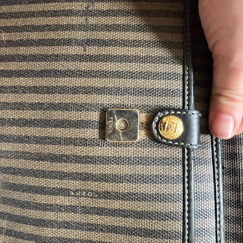 Vintage Fendi Pequin Crossbody Bag Purse - Picture 14 of 16